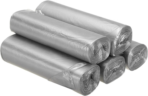 PATIKIL 4 Gallon Trash Bags, 5 Rolls / 100 Counts Thicken Rubbish Bags Portable Small Garbage Bags for Office Bedroom Kitchen, Grey...