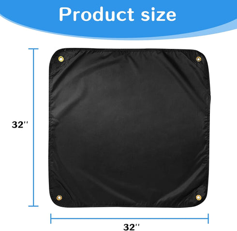 Air Conditioner Covers for Outside Units, Central AC Cover for Outdoor Unit Heavy Duty Water-Resistant Top Cover 32 x 32 Inch, Black...