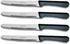 Cuisinox Steak Knives Set of 4 Black Polypropylene Handle with Rounded Tip...
