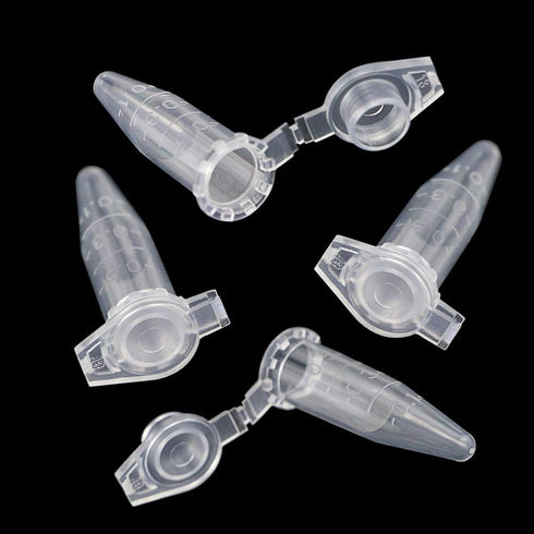 500PCS 0.5ML Clear Plastic Graduated microcentrifuge Test Tubes with Attached Lid,Micro Centrifuge Small Sample Bottle Vials Container with Cap fo...