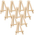 10pcs Wooden Artist Easel Triangle Cards Stand Display Wedding 6 inch Artist Tripod Tabletop Holder Stand - Painting Party, Kids Crafts, Oil Acryl...
