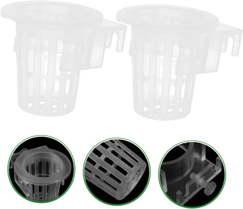 2pcs Hanging Aquarium Planter Aquarium Plant Baskets Water Plant Grass Cups Aquarium Plant Pots Aquaponics Plant Pot Aquatic Planting Baskets Fish...