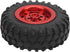 55mm/2.2in 1/10 Scale Rubber Tires & Wheel Rims AntiSkid Fit for D12 Model Parts (Red R)...