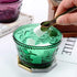 European Retro Nostalgic Three-Dimensional Relief Color Glass Jar Candy Jar Seasoning Jar With Lid...