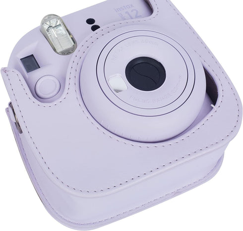 Instant Mini 12 Protective Camera Case for Fujifilm Instax Mini 12/11,Premium Leather Camera Bag Cover with Pocket and Removable&Adjustable Strap ...