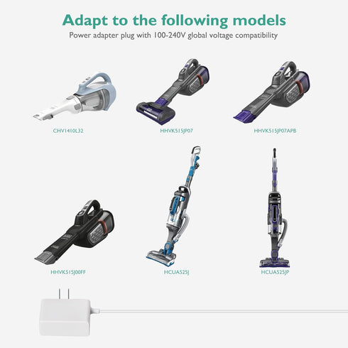 for Black and Decker Cordless Vacuum Charger, Adapter Compatible with Black and Decker N511997 90602523-04 Cordless Stick Handheld Vacuum 23V Powe...