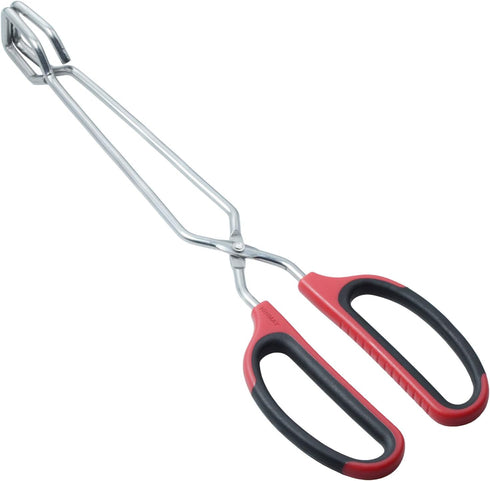 Stainless Steel Scissor Tongs with Comfort-Grip Handle 12-Inch...