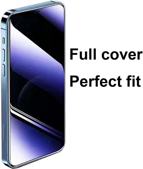 2 Pack Anti-Blue Privacy Tempered Glass Suit for iPhone 14 Plus/iPhone 13 Pro Max Anti-Spy Screen Protector Anti-Peeping Film 9H Hardness Anti-scr...