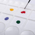 Palette for Watercolors, Oil & Acrylic Paints, Mix & Separate Colors, White, Art 20 Wells, 13” x 10” 4 slated Squares, 4 Squares, 4 Large circular...