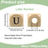 PH PandaHall 1060pcs 10mm Alphabet Wooden Beads Random Natural Square Wooden Beads 3~4mm Hole Wood Loose Bead with Initial Letter Cube Bead for Je...