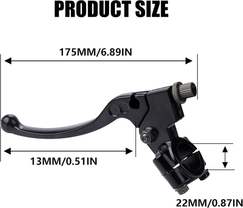 Left Right 7/8" 22mm Clutch Brake Handle Levers Perch Compatible with Honda XR80 XR100 CRF70 CRF80 CRF100 Pit Dirt Motor Bike Motocross...
