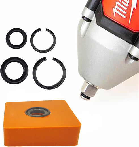 (10+10Sets) 1/2" and 3/8" Impact Wrench Retainer Rings Clip with O-ring, Compatible With Milwaukee Electric/Pneumatic Type Impact Wrench, Includin...