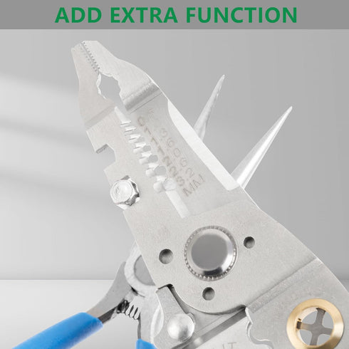 8" Wire Stripper, 10-1 Multifunctional Wire Stripper Crimper Cable Cutter Pliers, Professional Wire Strippers Electrical Wire Crimper, Wiring Tool...