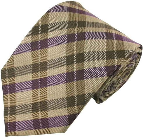 Jacob Alexander Men's Checkered Regular Neck Tie...