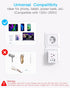 2 Pack European Travel Plug Adapter, One Beat International Power Plug Adapter with 3 Outlets 1 USBA 2 USB C, Type C Plug Adapter Travel Essential...