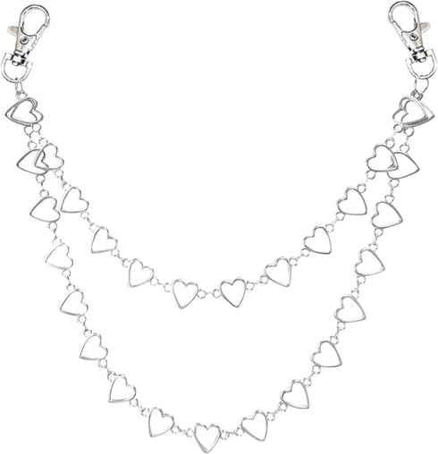 Wallet Chain,3 Tier Trousers Chain Pocket Chain Belt Chain Jeans Chain with Lobster Clasp for Wallet, Key & Jeans - Punk Belt Chain, Pocket Chain ...