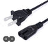 8Ft AC TV Power Cord for TCL Roku Samsung LG Haier Sony Insignia Jvc Sharp Toshiba Vizio Hisense Ultra HD Smart LCD TV Replacement 2 Prong IEC C7 ...