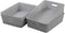 4-Pack Plastic Office Storage Baskets, A4 Basket Trays, Grey...