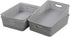 4-Pack Plastic Office Storage Baskets, A4 Basket Trays, Grey...