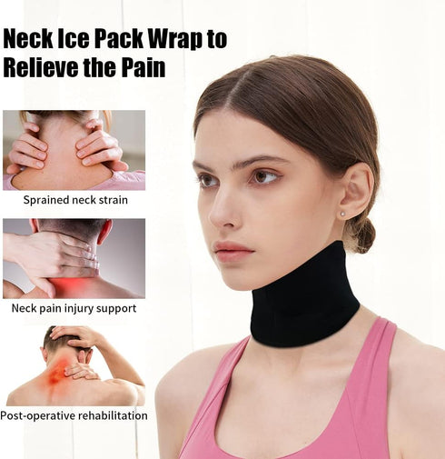 RAINBOW Ice Packs for Neck Pain Relief, Reusable Neck Ice Pack Wrap for Neck Tension and Office Neck Pressure, Cold Compress Gel Pack for Neck Arm...