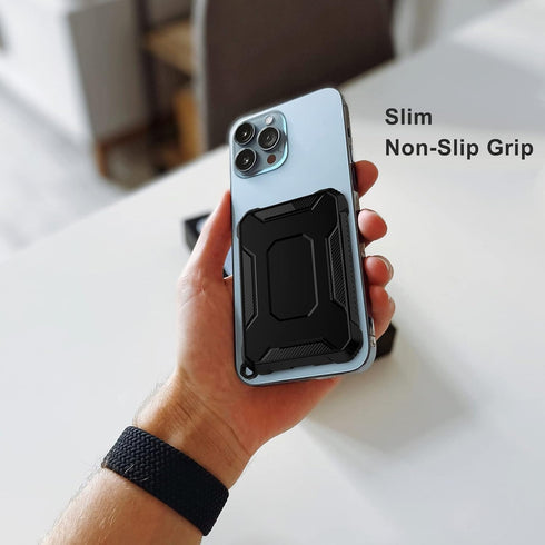 2 Pack Case Compatible with Magsafe Battery Pack Cover, Slim TPU Carbon Fiber Design Protective Case Cover with Keychain Anti-Shockproof Rugged Bu...