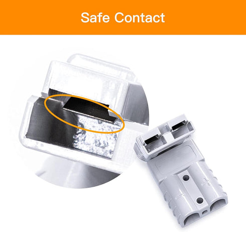 10 Pcs 50 Amp 10-12 Gauge Battery Quick Connector, Jumper Cable Plug Connect/Disconnect for Recovery Winch, Towing Systems(Grey)...