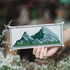 2pcs Layered Mountain Stencil 11.7×8.3inch Large Nature Mountain Forest Stencil Template with Paint Brush Reusable Tree Drawing Templates for Craf...