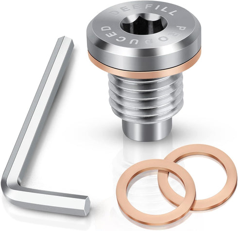 Magnetic Stainless Steel Crankcase Engine Oil Drain Plug with Copper Washer Fit for CR250 CR480, Polaris RZR Sportsman Ranger Scrambler, Kawasaki,...