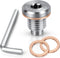 Magnetic Stainless Steel Crankcase Engine Oil Drain Plug with Copper Washer Fit for CR250 CR480, Polaris RZR Sportsman Ranger Scrambler, Kawasaki,...