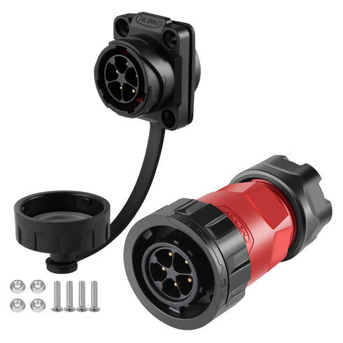 CNLINKO YM-20 5 PIN Waterproof Connector, IP68 Circular Connector, Quick Plugging Aviation Connector, PBT Plastic Shell Solder Connector M20 Male ...