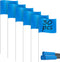 Marking Flags Marker Flags for Lawn 30 Pack, IKAYAS 4 *5 *15 Inch Blue PVC Small Yard Flags Yard Marking Flags Lawn Flags, Garden Flags, Survey Fl...