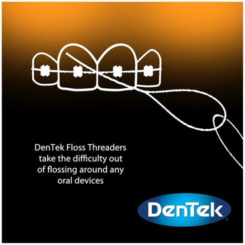 DenTek Floss Threaders | For Braces, Bridges, and Implants | 50 Count (Pack of 6)...