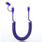 Coiled USB C to USB C and Lightning Cable 2 in 1 - Curly USB C Cable Car Charger Cord Android Auto Apple Carplay Cable [60W Fast Charging & Data S...