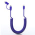 Coiled USB C to USB C and Lightning Cable 2 in 1 - Curly USB C Cable Car Charger Cord Android Auto Apple Carplay Cable [60W Fast Charging & Data S...
