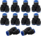 10 Pcs 6mm 3 Way Y Splitter Push in Connect Pneumatic Fitting,3 Way Plastic Quick Release PY Air Line Adapter...