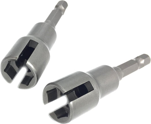 (2pc) Power Wing Nut Driver Set,Slot Wing Nuts Drill Bit Socket Wrenches Tools Set,1/4" Hex Shank Drills Bits for Panel Nuts Screws Bolt...