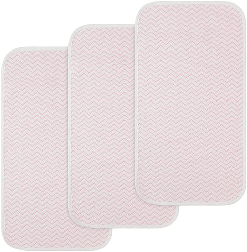 BlueSnail Ultra Soft and Absorbt Quilted fiber Waterproof Changing Pad Liner 3pk (pink)...