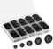 110PCS Premium Black Buttons with Compartment Box, EZJIAYOU 5 Perfect Sizes Mixed Sewing Buttons, 4 Big Holes Round Craft Button, for Sewing, DIY ...