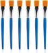 6Pcs Paint Brushes 1 inch,Flat Paint Brushes for Acrylic Painting Watercolor Quality Synthetic Artist Paint Synthetic Paint Brushes with Wooden Ha...