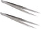 2 Pcs Precision Tweezers Fine-Pointed Tip Metal Tweezers with Protective Sleeves for Crafts Jewelry Watch Clock Electronic Components Beading Repa...