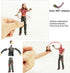 6 Pcs Zombie Dolls Action Figures Toys Walking Dead Toys Terror Corpse Articulated Joints Miniature Model for Halloween Party Decorations As Gifts...
