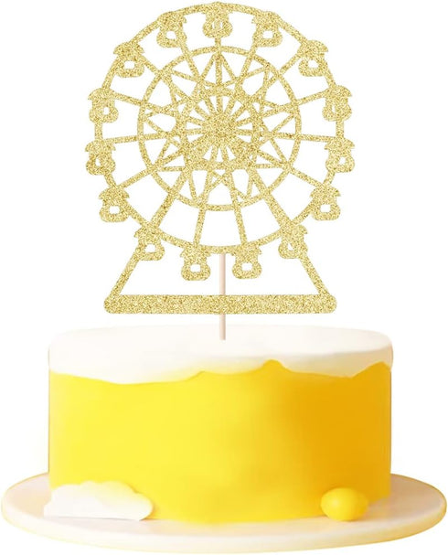 Golden Paper Ferris Wheel Cake BirthdaParty Decoration Celebrations for Boys and Girls...
