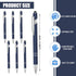 6 Pcs Blue Ink Ballpoint Pen with Stylus Tip 2 in 1 Ballpoint Pen Metal Pens Stylus Pen for Touch Screens School Office Coworkers (Blue)...