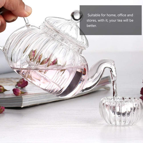 Glass Teapot with Infuser, Stovetop Safe Tea Kettle, Blooming and Loose Leaf Tea Maker...