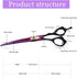 Dream Reach 7.0 inches Professional Decompressed Elastic Handle Pet Grooming Scissors Set,Straight & Chunker & 2 Curved scissors 4pcs set for Dog ...