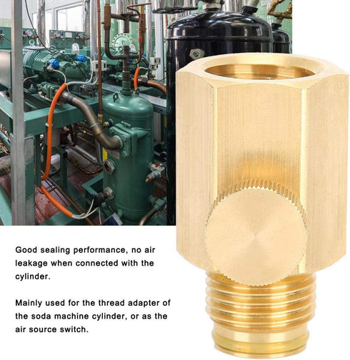 Brass Soda Cylinder Adapter Valve Female Thread TR21-4 to Male Thread G1/2 Conversion Kit for Homebrewing...