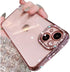 Casechics Compatible with iPhone Case,Luxury Glitter Bling Sparkly Diamond Electro Plated Frame Edge Border Full Body Protective Clear Soft Shockp...