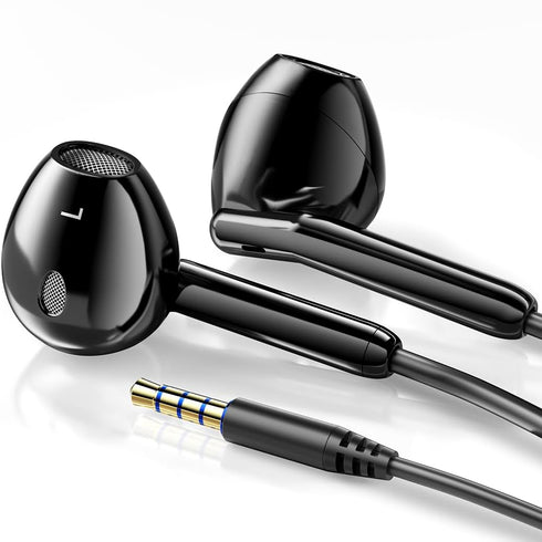 3.5MM Wired Earbuds with Microphone,Wired Headphone Stereo Bass Comfortable semi in ear sports headphones Call noise cancelling,High sound quality...