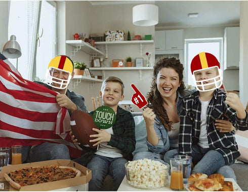 Football Photo Booth Props Kits, Party Favor for Football Party Theme Supplies Decorations - 17count...