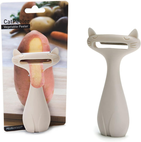 Peleg Design CatPeeler Cute Vegetable Peeler, Cat Design Peeler for Potato Carrot Fruit, Kitchen Utensil Décor (White)...